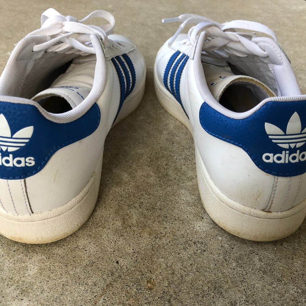 adidas Originals Campus White and Blue Low-Top Sneakers - Picture 5 of 5